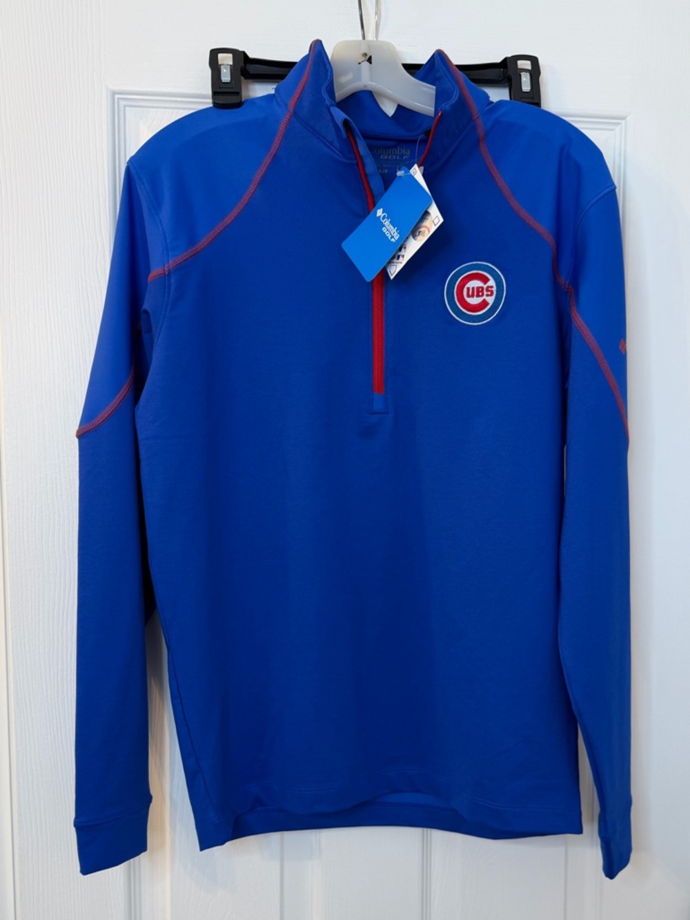 Columbia Royal Blue Chicago Cubs Pullover with Red Trim